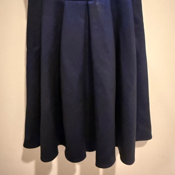 EUC Ted Baker Ayma Skater Dress | Metallic Blue Embellished Fit & Flare, Size 0 - Picture 9 of 13